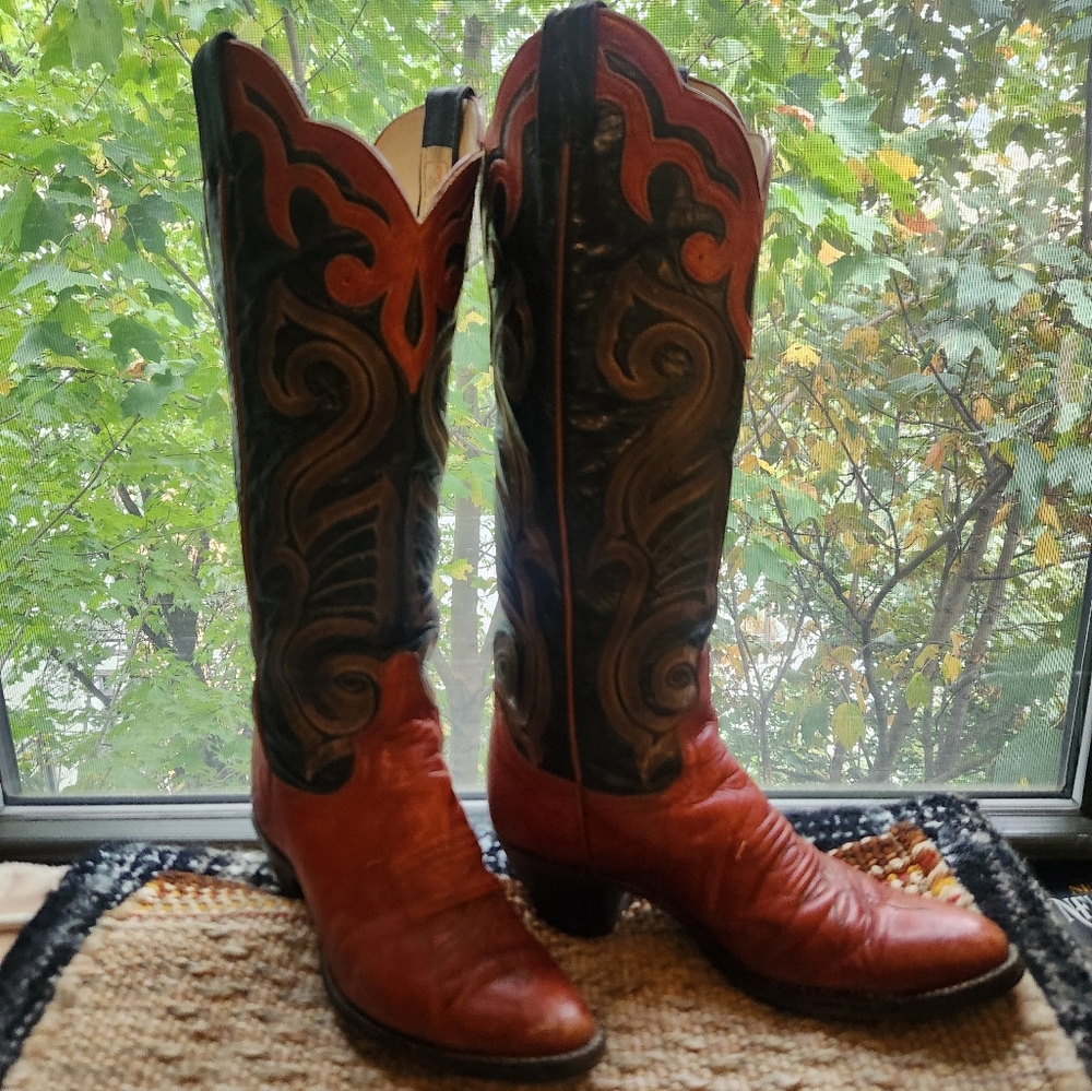 Vintage Larry Mahan Tall Cowboy Boots - Picture 2 of 12
